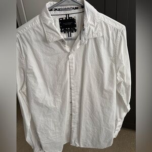 Cactus White Polka Dot Men's Shirt